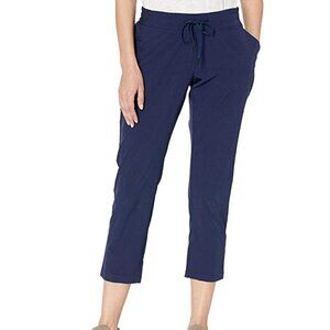 Aventura NWT Rhythm Crop Pant Womens‎ 0 Navy Blue Commuter Lightweight Pull On